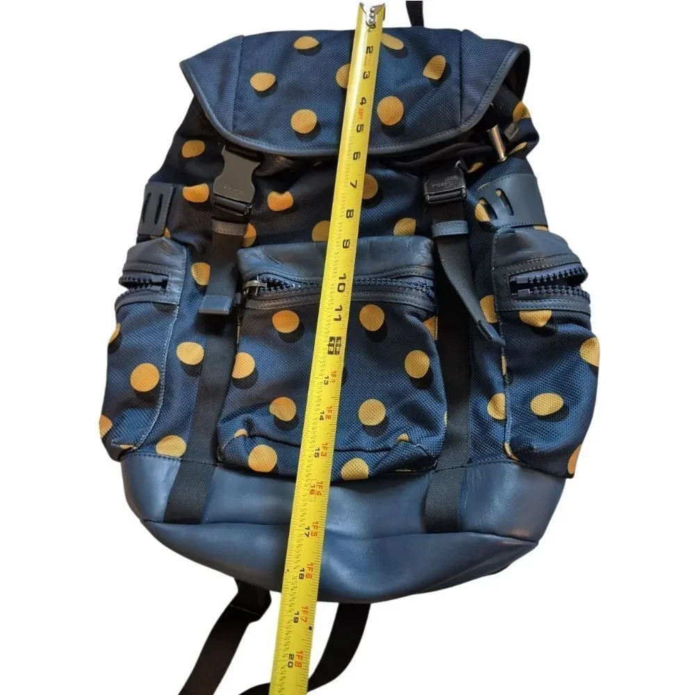 Coach Nylon Leather Trek Optical Dot Rucksack Backpack